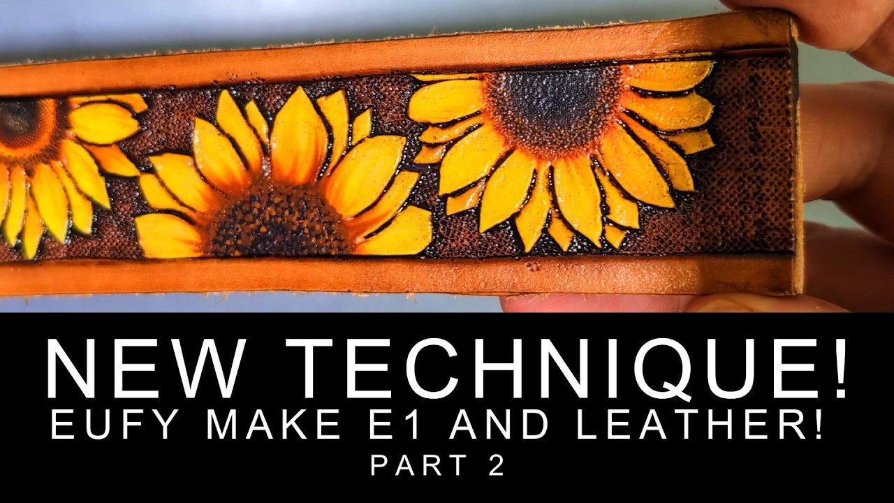 This sunflower leather technique is wild - YouTube