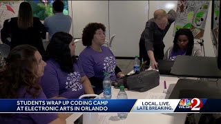 Teens create video games at Electronic Arts' coding camp in Orlando