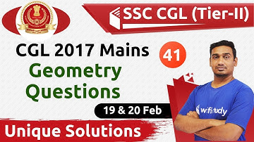 6:15 PM - SSC CGL 2018 (Tier-II) | Maths by Santosh Sir | CGL 2017 Mains Geometry Ques with Solution