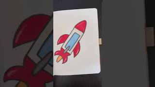 Rocket Coloring ASMR | Relaxing and Calming Space Art#satisfying #shorts #short #asmr #art#relaxing