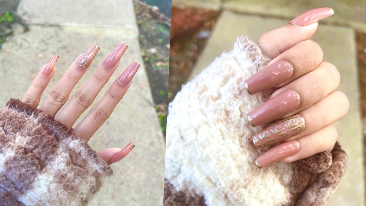 FENDI NAILS GelX nails with Born Pretty metallic gel pot YouTube