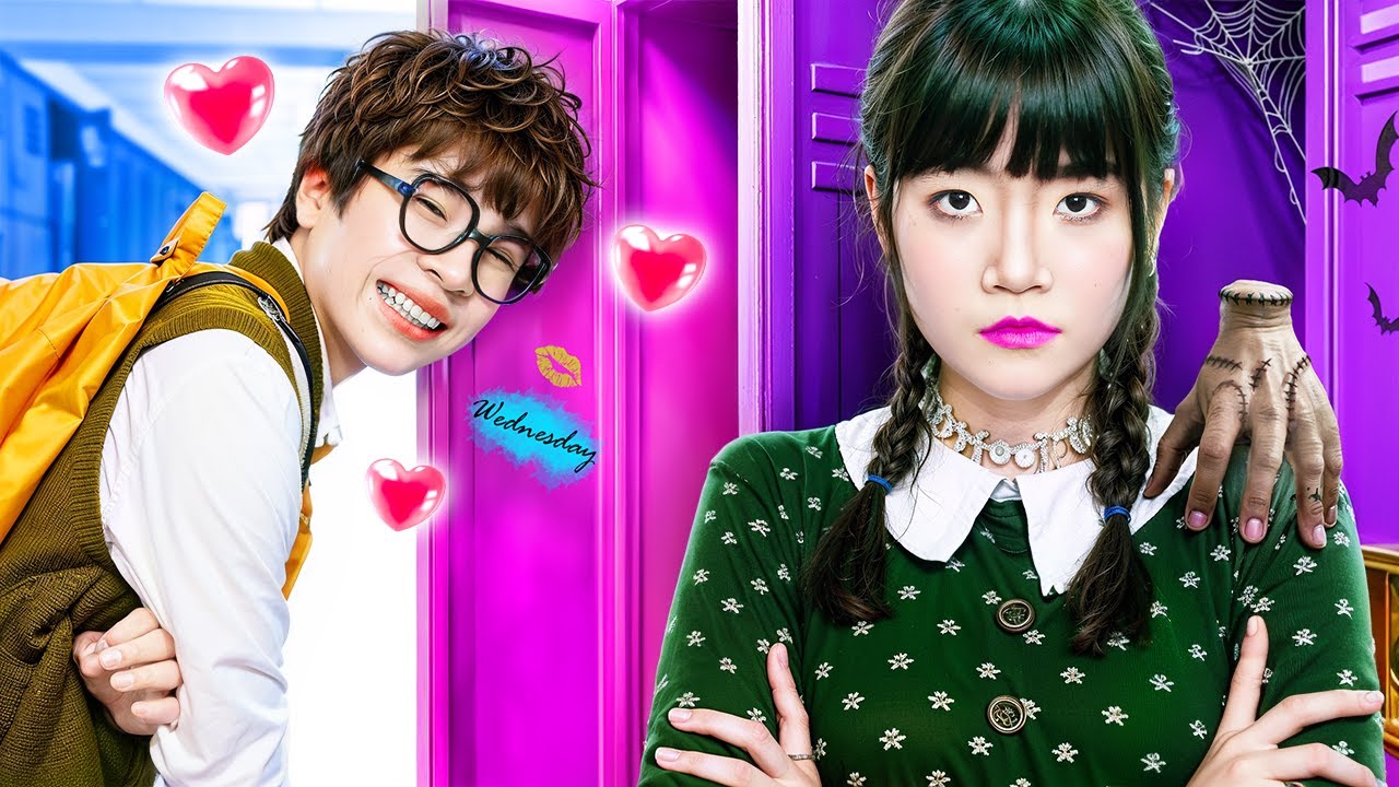 Soft Boy Fell In Love With Rock Wednesday Girl! My Girlfriend Is Wednesday Addams!