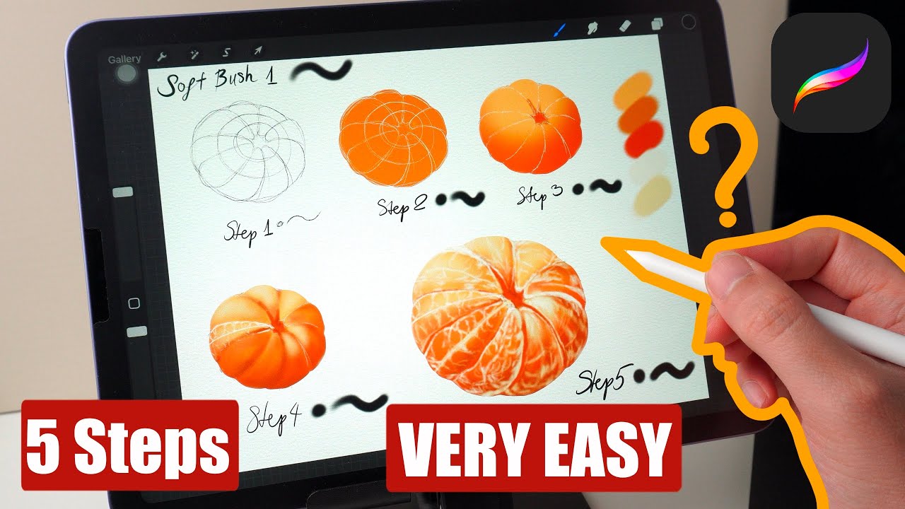 Step by Step Drawing an Orange | Easy Realistic Fruit Art