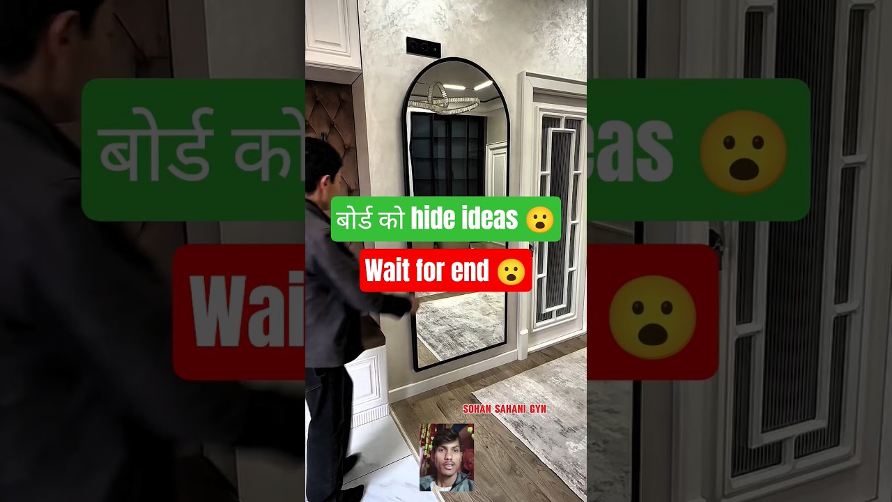 Sliding Mirror Se Switch Board Hide | Smart Wall Idea 