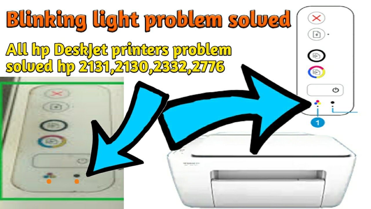 Hp deskjet blinking light | pages not coming out | hp printer blinking light problem solve 2022 - YouTube