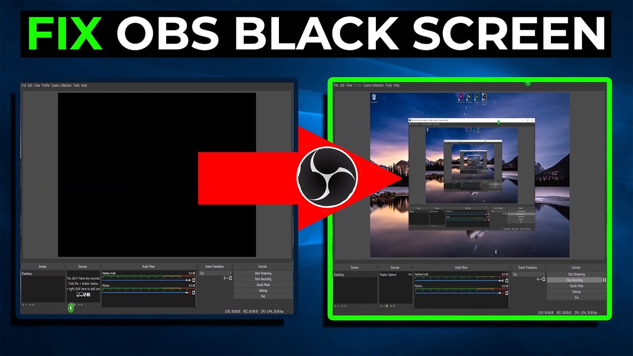FIX OBS BLACK SCREEN DISPLAY CAPTURE Easy FIX 2024 Multiple Solutions