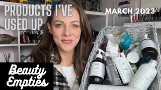 PRODUCT EMPTIES MARCH 2023 | Beauty Products I&#39;ve used up | UK Faves for 40 plus