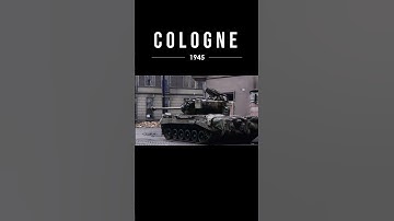 Pershing vs Panther, Cologne, 1945.  #ww2 #footage #history #military #army #usa