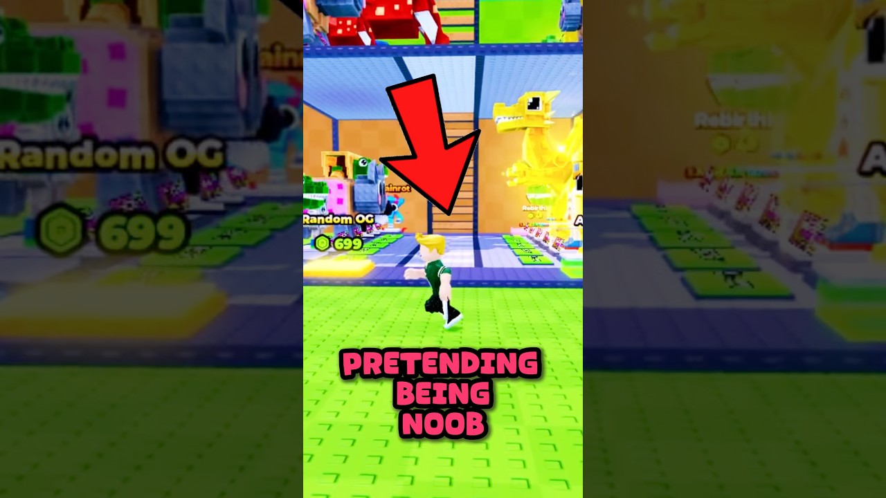 😱I PRETENDED TO BE NOOB AND THIS HAPPENED…😈🔥 #roblox #shorts