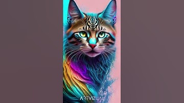 AI turn Cats into Colorful Portrait Art🎨^•ﻌ•^