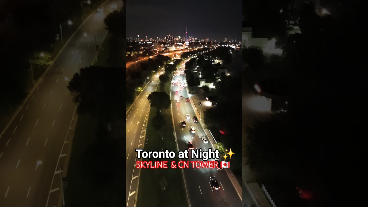 ✨ Toronto Night Lights | Drone View of Downtown & CN Tower Skyline