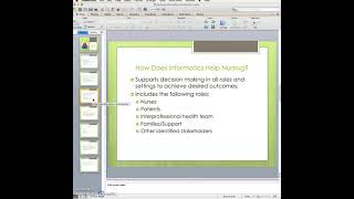 Introduction to Nursing Informatics