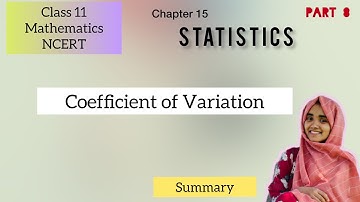 Coefficient of Variation || Compare variability of two series.