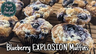 Blueberry EXPLOSION! the BEST Muffins you will ever have!