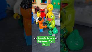 Kermit buys a Pokemon card - Part 1 #lego #sesamestreet #kermitthefrog #pokemon #toys