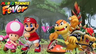 Mario Tennis Fever - Toadette & Mario vs Bowser & Boom Boom - Forest Court