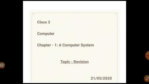 Class 3 computer chapter 1 revision