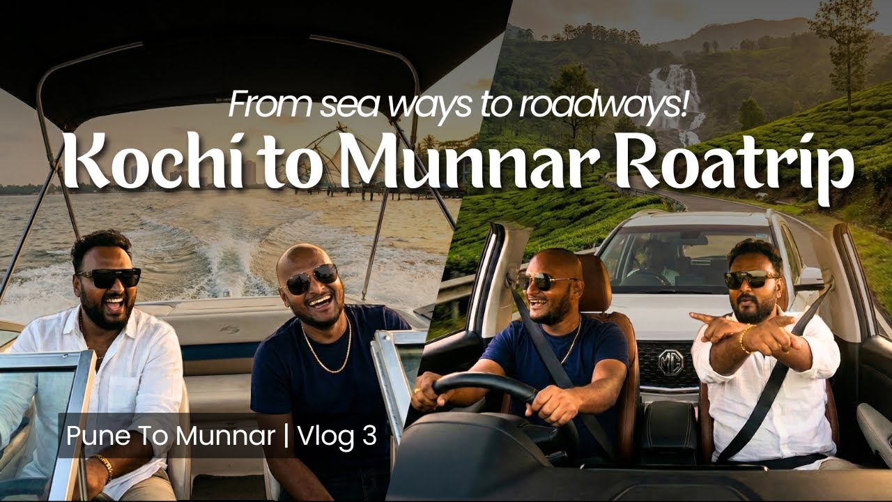 Marine Drive to Munnar Adventure! Backwaters, Waterfalls & Scenic Tea Farms | Roads with Shree