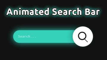 Animated Search Bar With Glowing Effect || HTML5 & CSS3 || Full Tutorial