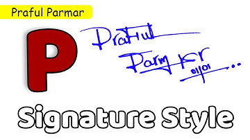 ✅ Praful Parmar Name Signature Request done