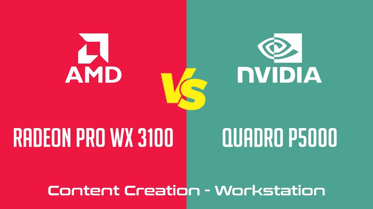 AMD Radeon Pro WX 3100 vs nVidia Quadro P5000 - Workstation _ Content Creation Benchmark
