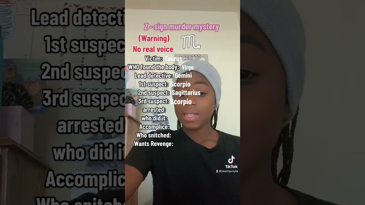 Zodiac sign, murder mystery ￼