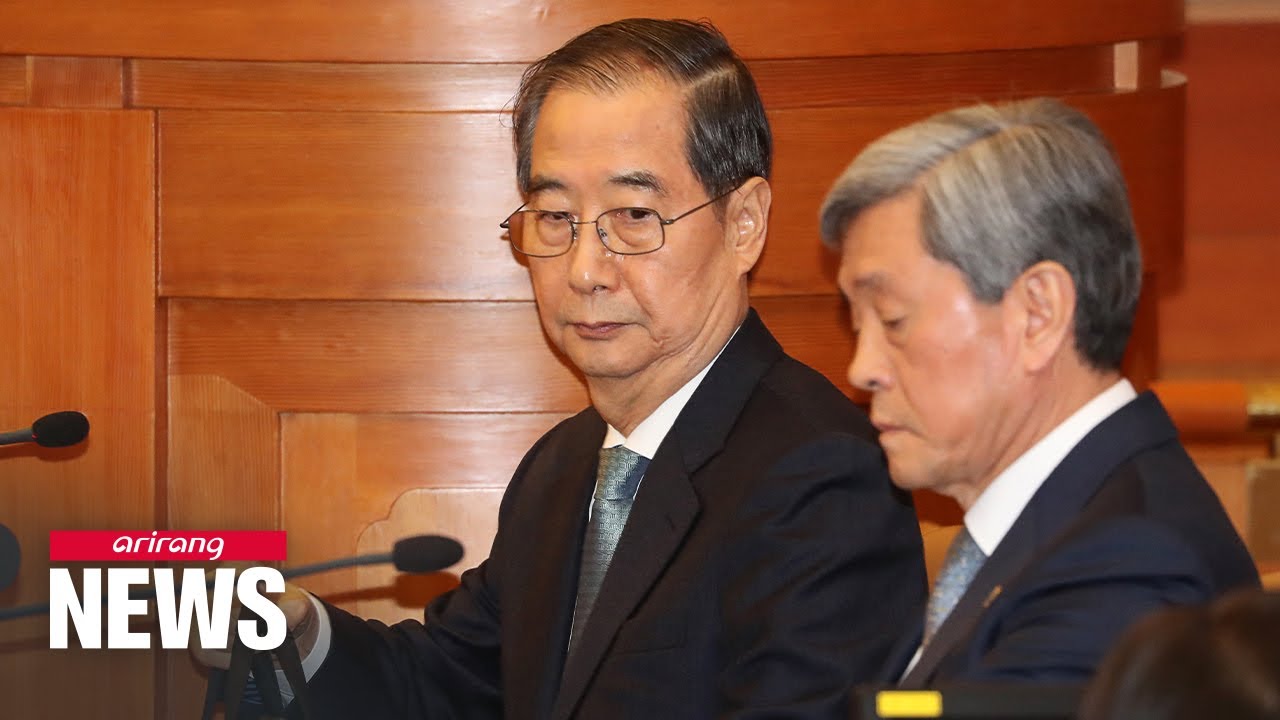 PM Han Duck-soo attends 1st impeachment trial hearing, defends actions as 'constitutional'