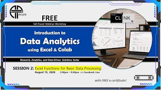 Introduction to Data Analytics using Excel and Colab (Session 2: Closing)