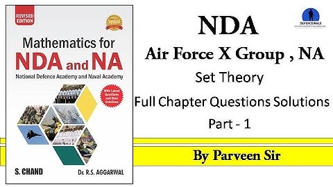 NDA Math Set theory RS Aggarwal Solution Part - 1