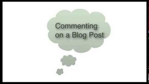 How to Add a Comment to an Edublog