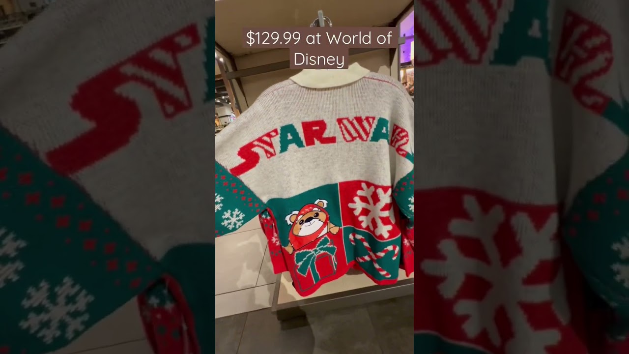 NEW! Christmas Star Wars Spirit Jersey Sweater at World of Disney! $129.99 ❤️ Subscribe for more!