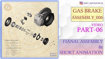 ASM_006- Gas Brake Design-  Final assembly of all parts | SOLIDWORKS TUTORIAL|
