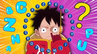Alphabet Game Anime Version Anime Quiz