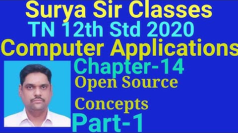 12th std Computer Applications Chapter 14 Open Source Concepts Part-1