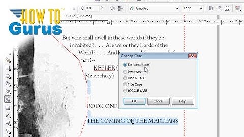 How to Change Text Case in CorelDRAW Text Effects Tutorial