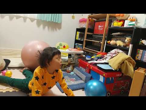 Eテレ2355日めくりワニメをアシカのポーズで見る5歳児男の子（発達障害（知的障害）-自閉性スペクトラム症）