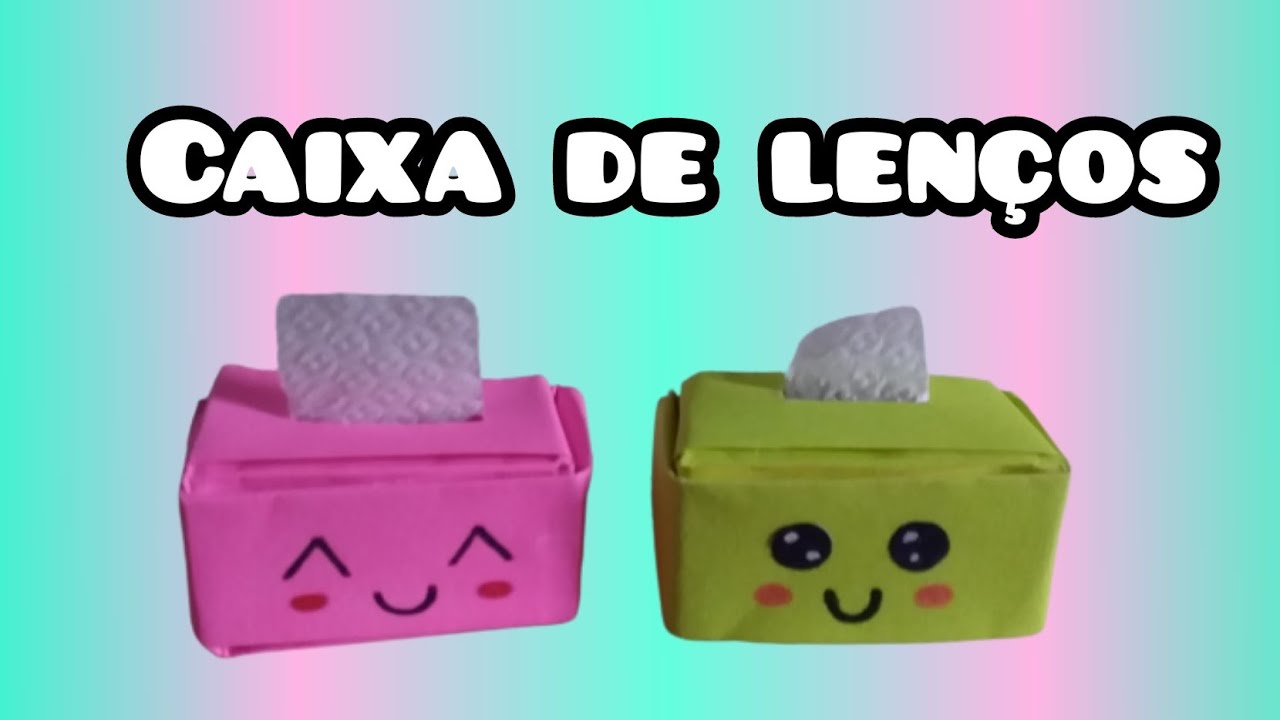 como fazer caixa de lenços de papel em miniatura para Barbie e outras bonecas