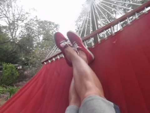 Kicking it in a Hammock in Red Keds