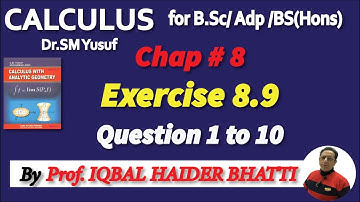 Chap#8 |Analytic Geometry of 3D| Surface of Revolution Ex 8.9 Q 1 to 10 |Calculus by SM Yusuf lec 60