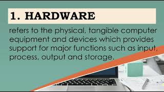 ICT 8 - WEEK 3&4 : ELEMENTS OF COMPUTER SYSTEM (PART 1)