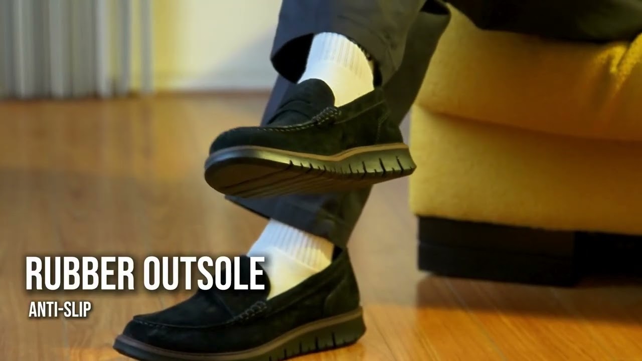 Alpine Swiss Mateo Made in Italy Mens Suede Penny Loafers