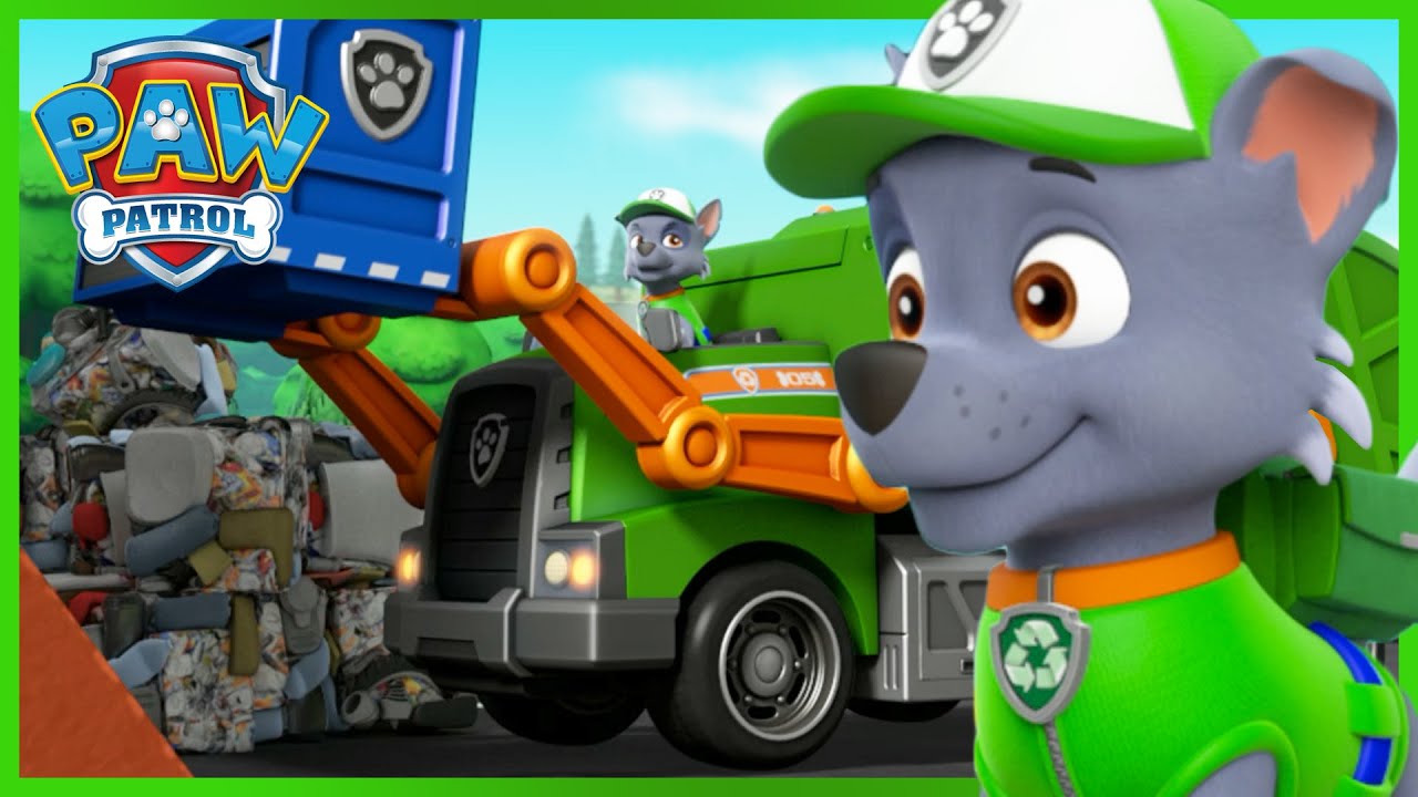 Rocky ruimt het strand op met zijn nieuwe Hergebruik Recycleervrachtwagen! - PAW Patrol Nederlands