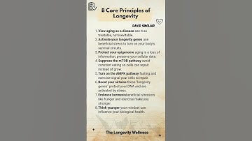 8 Core Principles of Longevity   David Sinclair