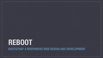 Bootstrap 4 (Alpha 6) content: Reboot