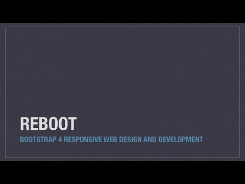 Bootstrap 4 (Alpha 6) content: Reboot