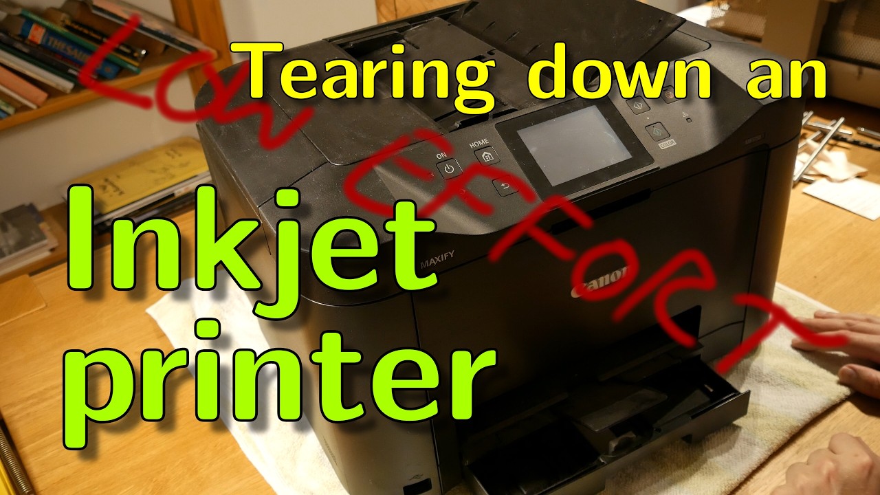 Thumbnail for Low effort: dismantling a Canon Maxify MB5150  inkjet printer into very small pieces