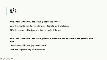How to translate "when" into Danish (hvornår/da/når)