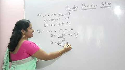 JACOBIS ITERATION METHOD/NUMERICAL METHODS/ITERATIVE METHODS/JNTU/AU/GATE