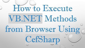 How to Execute VB.NET Methods from Browser Using CefSharp