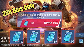 Transformers 10x Draw Automatic Obtained Roger GRIMLOCK l Transformers Event May 28 - Mobile Legends
